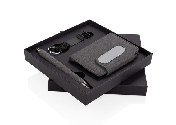 Set Ejecutivo Nexus | Tarjetero RFID + Bolígrafo + Llavero