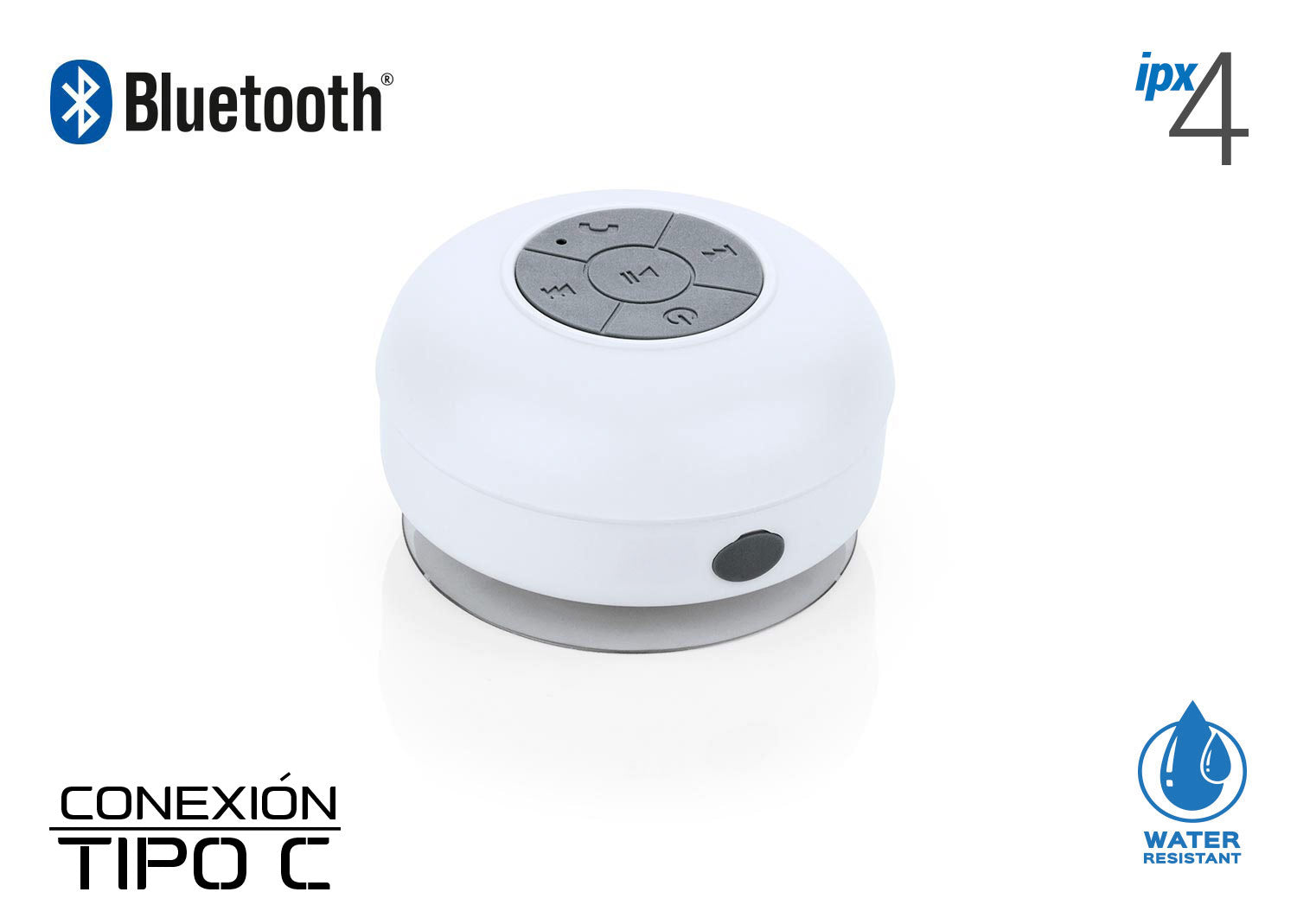 Parlante Bluetooth IPX4 Silicona