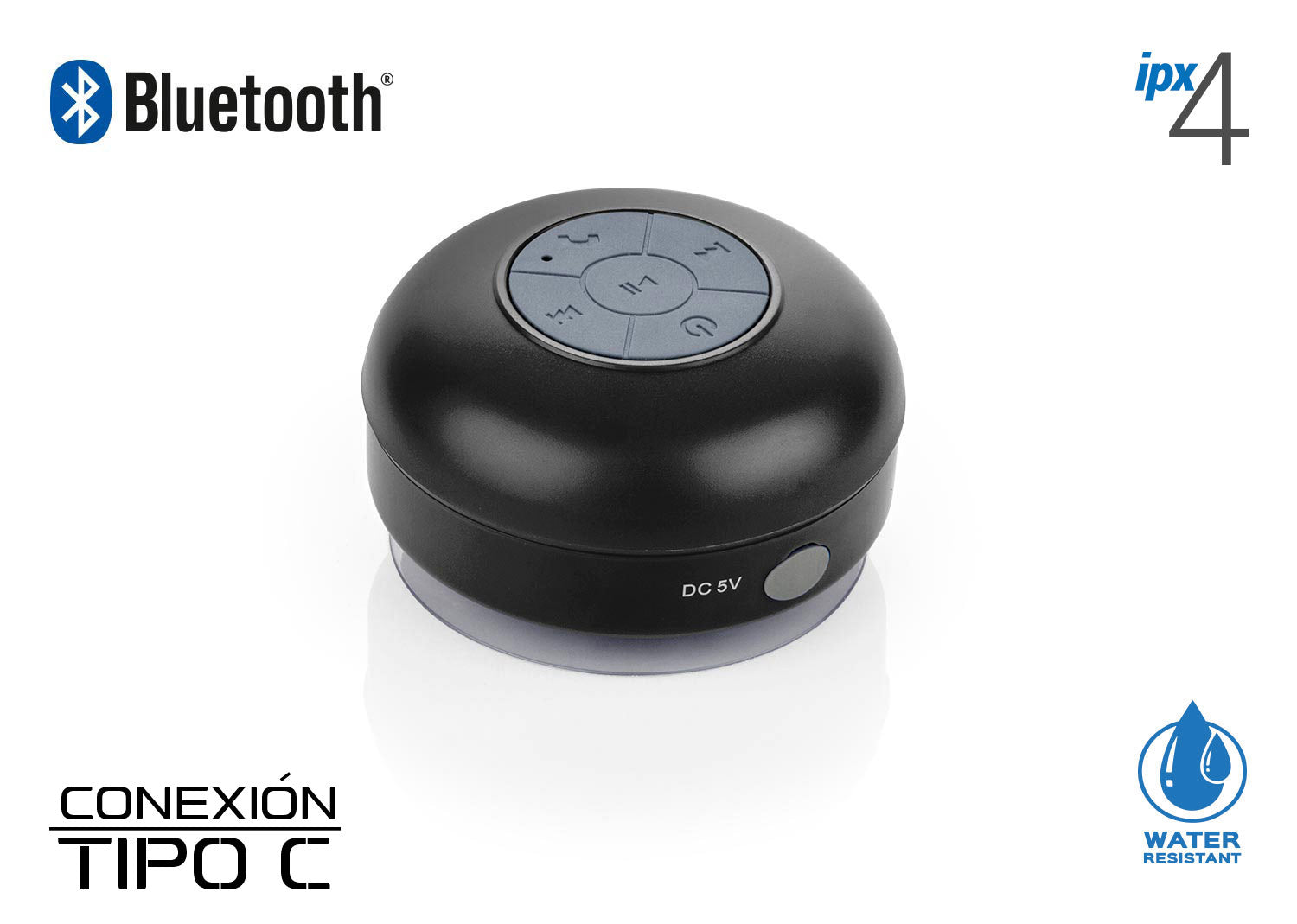 Parlante Bluetooth IPX4 Silicona