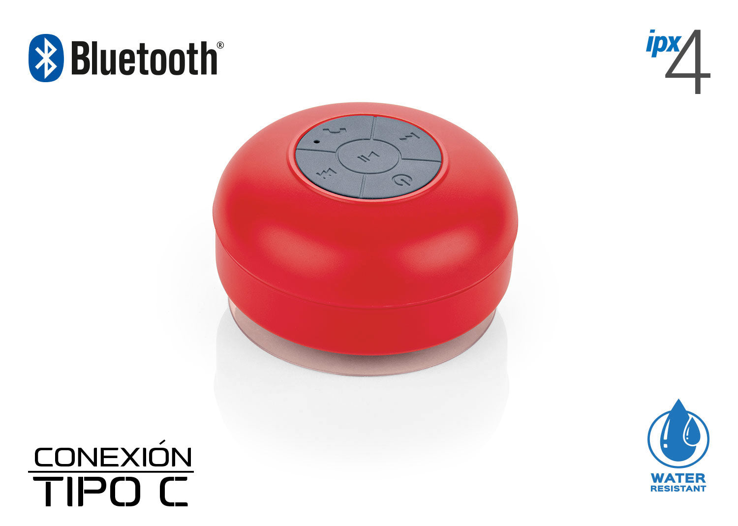 Parlante Bluetooth IPX4 Silicona