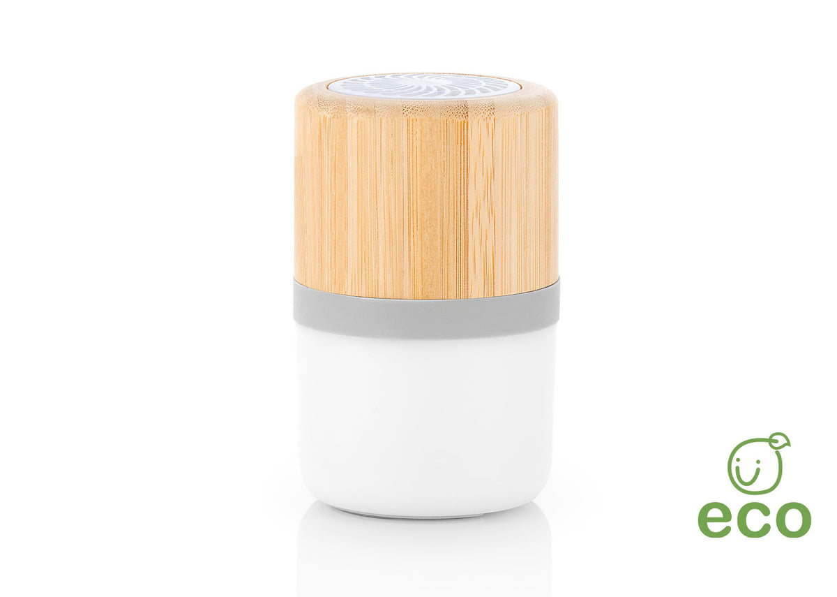 Parlante Bambú Bluetooth LED