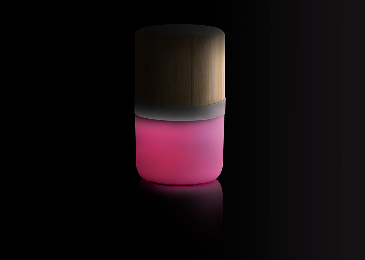 Parlante Bambú Bluetooth LED