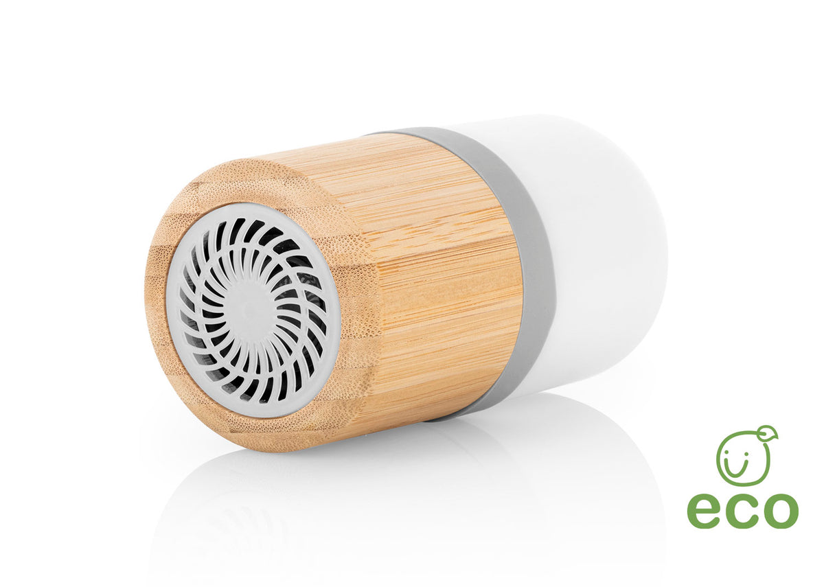 Parlante Bambú Bluetooth LED
