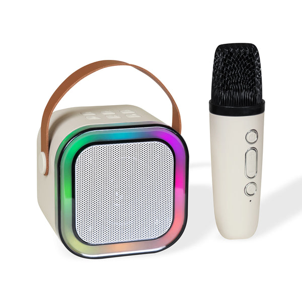 Bocina Karaoke GlowCube 5W con Micrófono