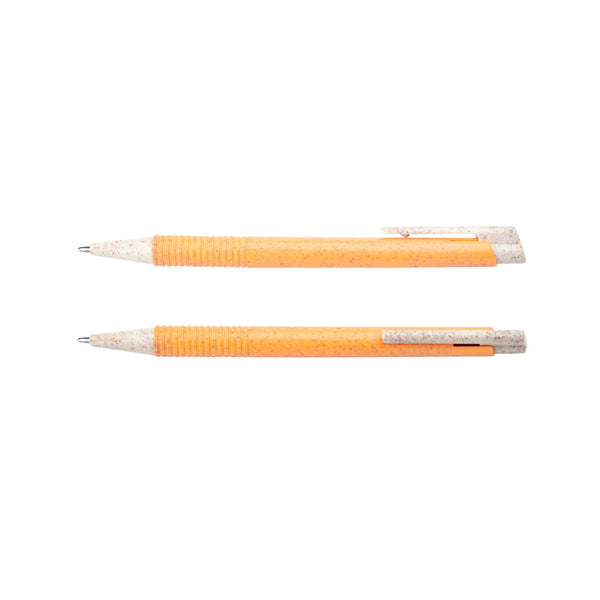 GrainFlow Eco Click — Bolígrafo de Paja de Trigo